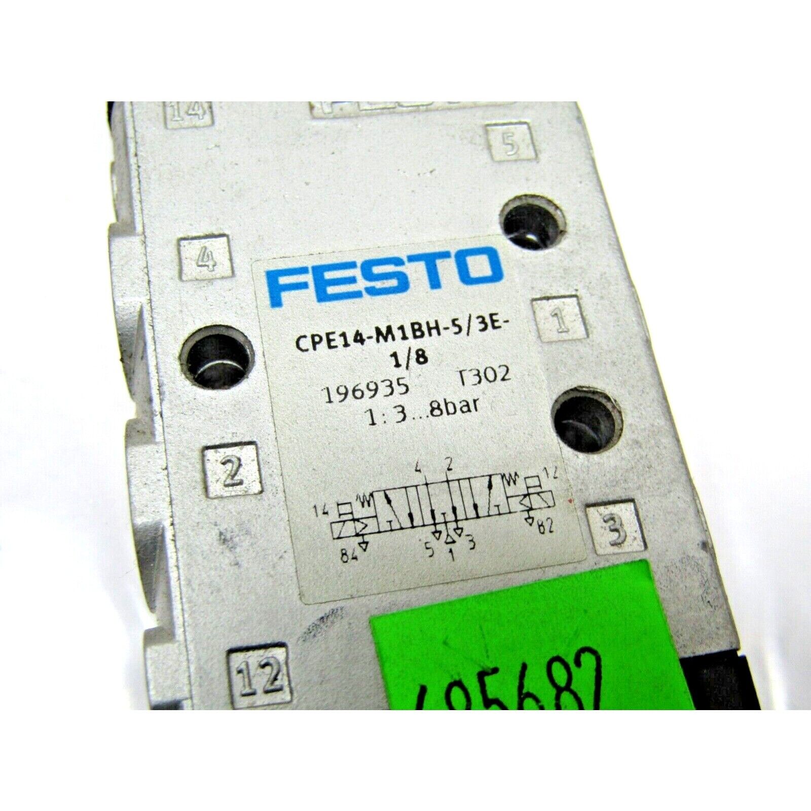 Festo CPE14-M1BH-5/3E-1/8 Solenoid Valve, industrial automation part, with various technical specifications.