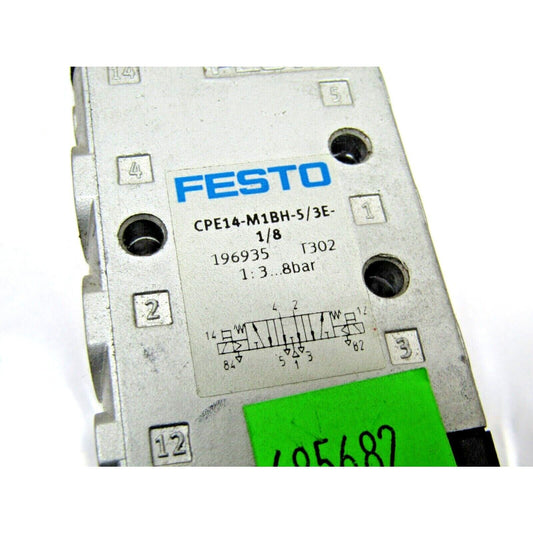 Festo CPE14-M1BH-5/3E-1/8 Solenoid Valve, industrial automation part, with various technical specifications.