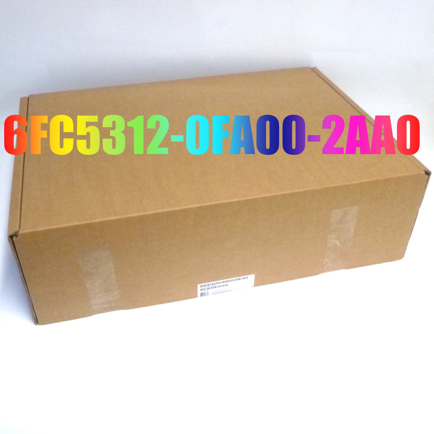 Siemens 6FC5312-0FA00-2AA0 PLC module package. Industrial automation part in a cardboard box with product code.