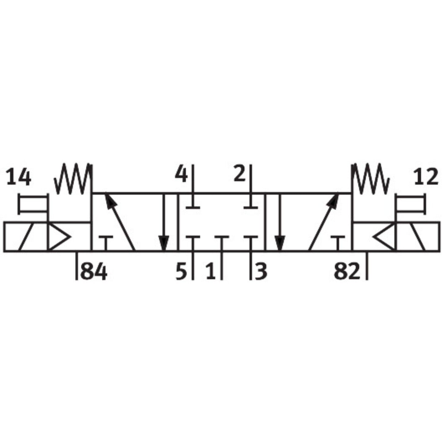 Festo CPE24-M1H-5/3G-3/8 solenoid valve schematic diagram, industrial automation part