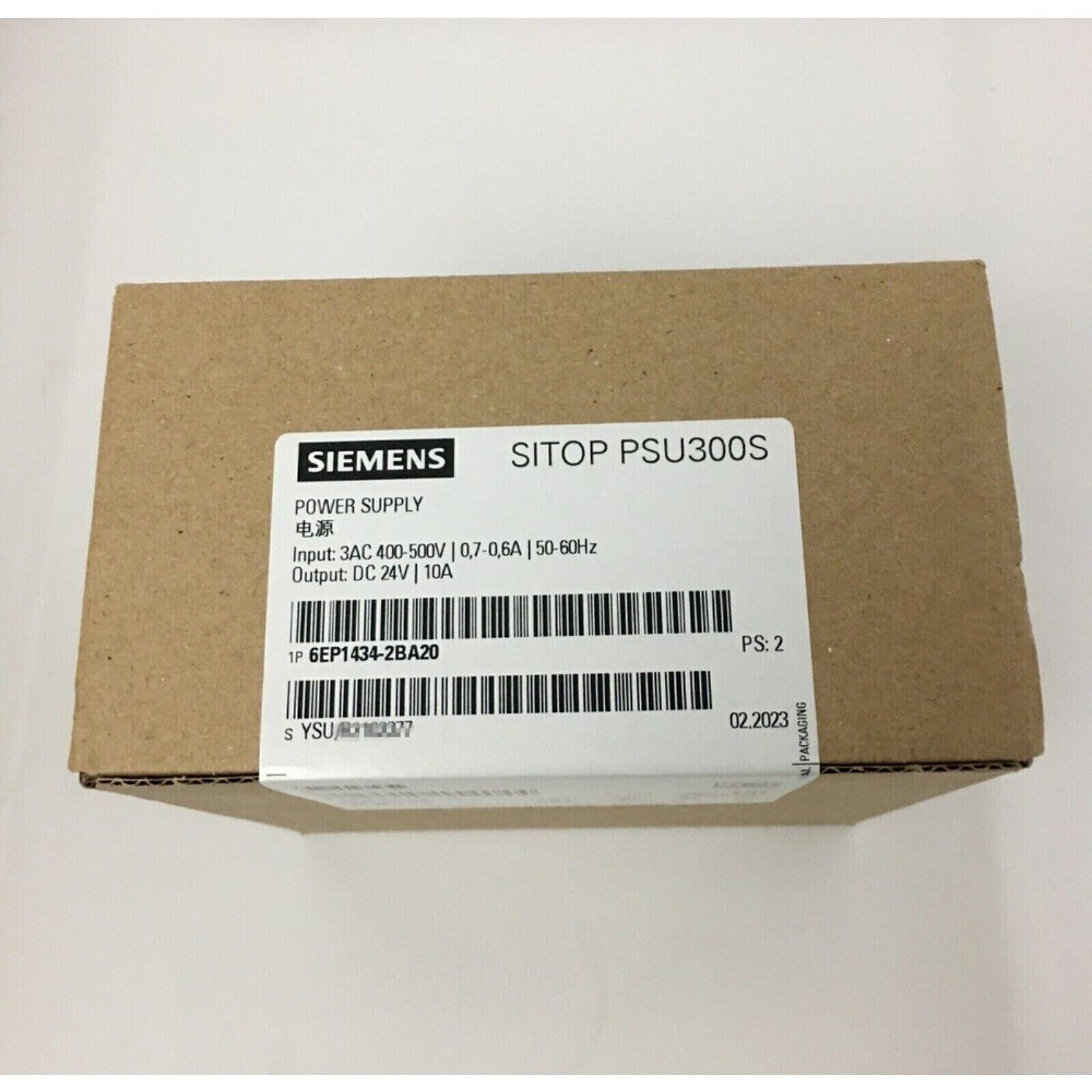 Siemens SITOP PSU300S power supply 6EP1434-2BA20, DC 24V/10A, industrial automation part