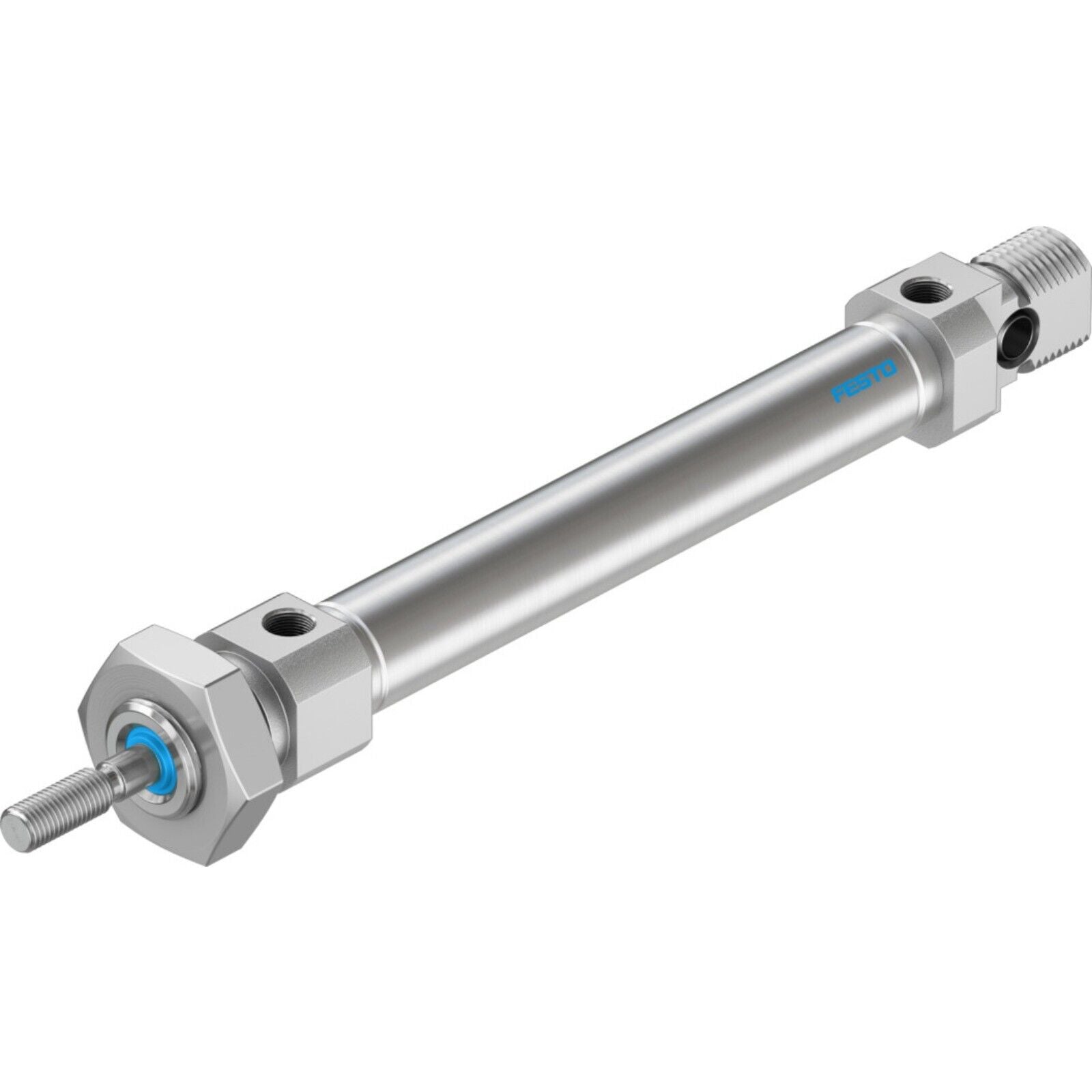 Festo DSNU-10-50-P-A cylinder: Pneumatic automation part, stainless steel body.