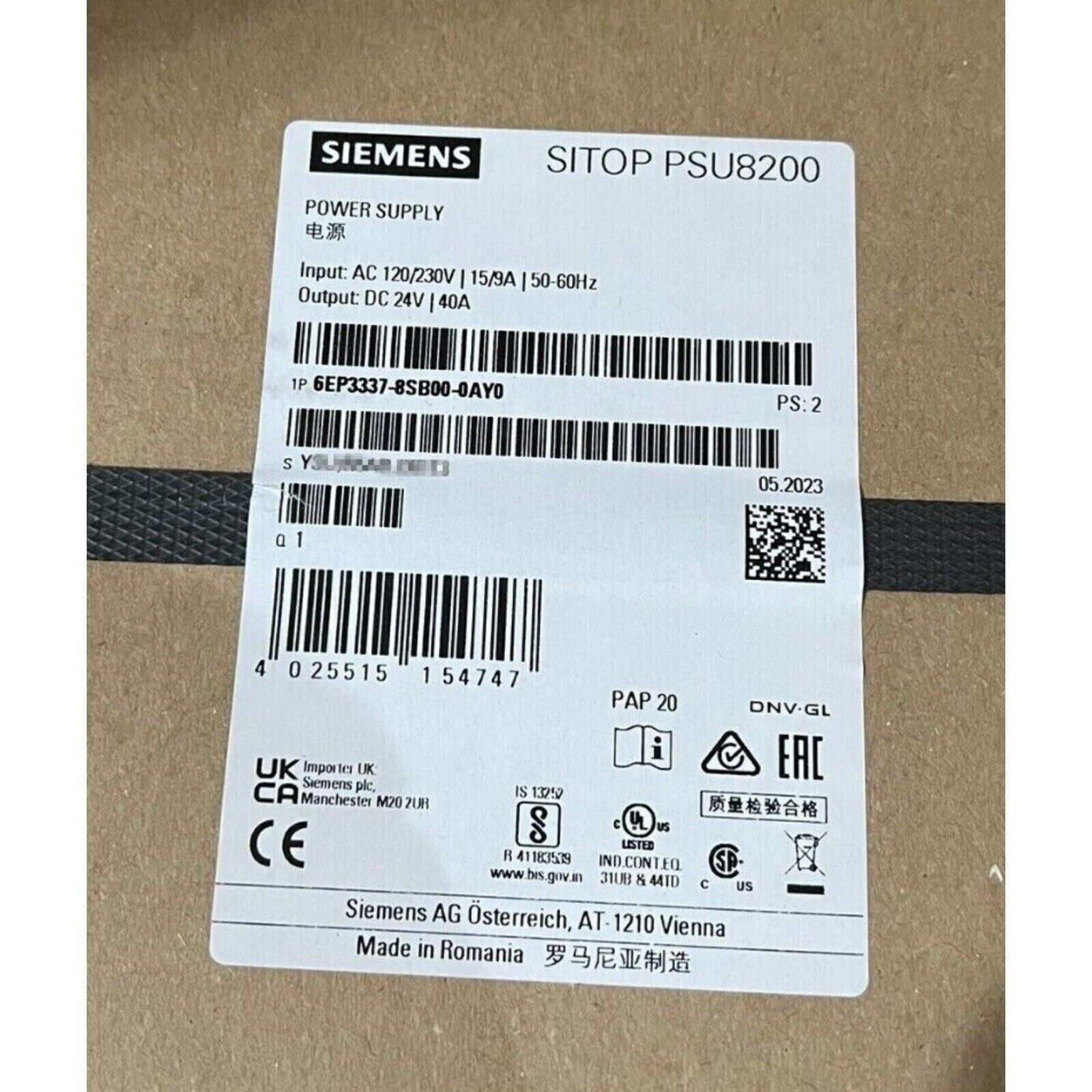 Siemens SITOP PSU8200 Power Supply 6EP3337-8SB00-0AY0, industrial automation part