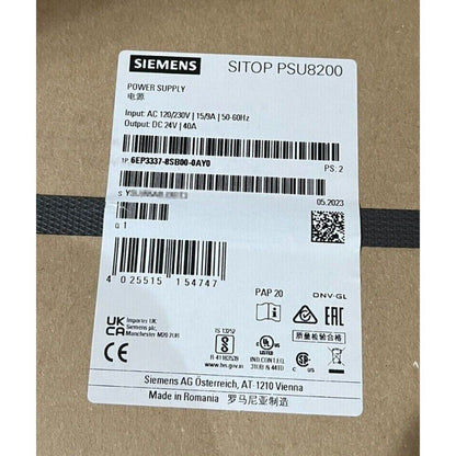 Siemens SITOP PSU8200 Power Supply 6EP3337-8SB00-0AY0, industrial automation part