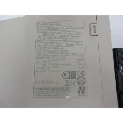Yaskawa SGD7S-7R6A20A Servopack servo drive label, IP20 rated, industrial automation equipment, unused spare part