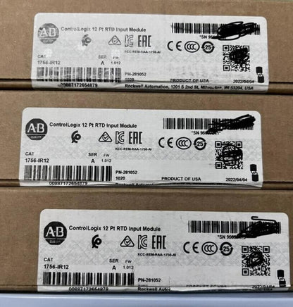 Allen-Bradley 1756-IR12 ControlLogix RTD Input Module Boxes, Product of USA, Industrial Automation.