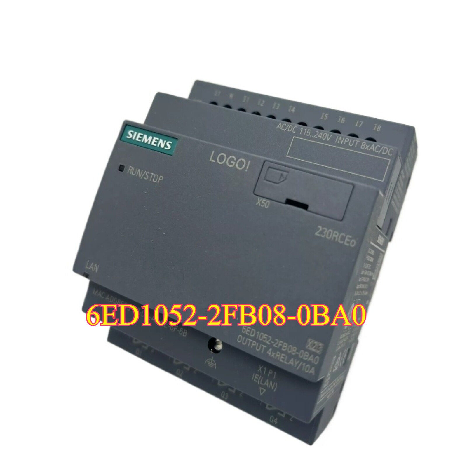 Siemens LOGO! 230RCEO logic module, 6ED1052-2FB08-0BA0, industrial automation part.