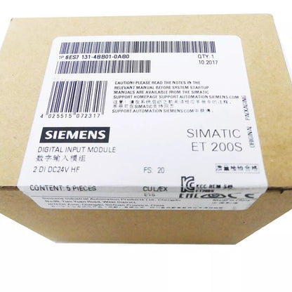 Siemens SIMATIC ET 200S Digital Input Module 6ES7 131-4BB01-0AB0, industrial automation part, 2 DI DC24V HF.