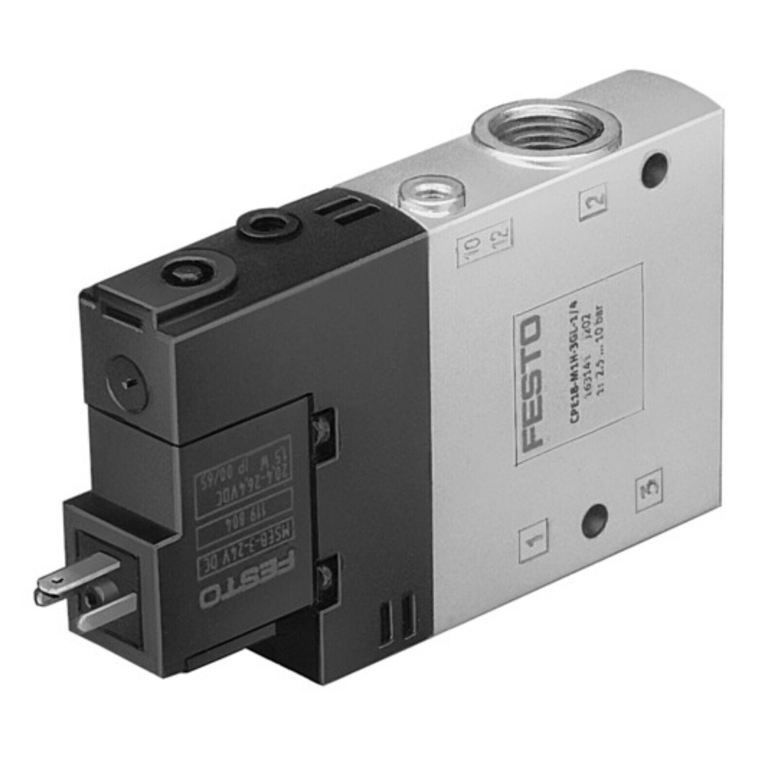 FESTO CPE18-M1H-3GL-1/4 Solenoid Valve, industrial automation component, featuring model details and specifications.