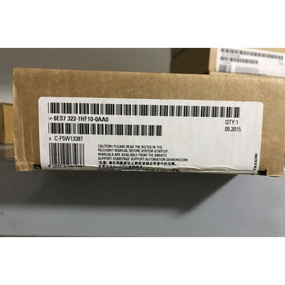 Siemens SIMATIC S7-300 Digital Output Module in box with product information, industrial automation part 6ES7 322-1HF10-0AA0