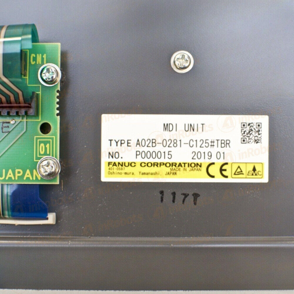 FANUC MDI UNIT A02B-0281-C125#TBR product detail with label, part number P000015.