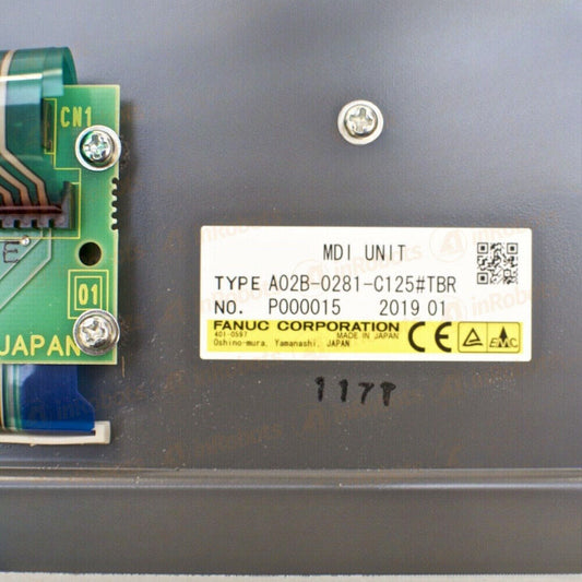 FANUC MDI UNIT A02B-0281-C125#TBR product detail with label, part number P000015.