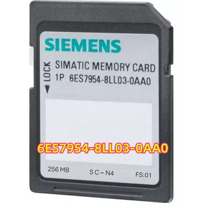 Siemens SIMATIC S7 Memory Card 6ES7954-8LL03-0AA0, 256 MB, compatible with S7-1500 PLC. Industrial automation part.