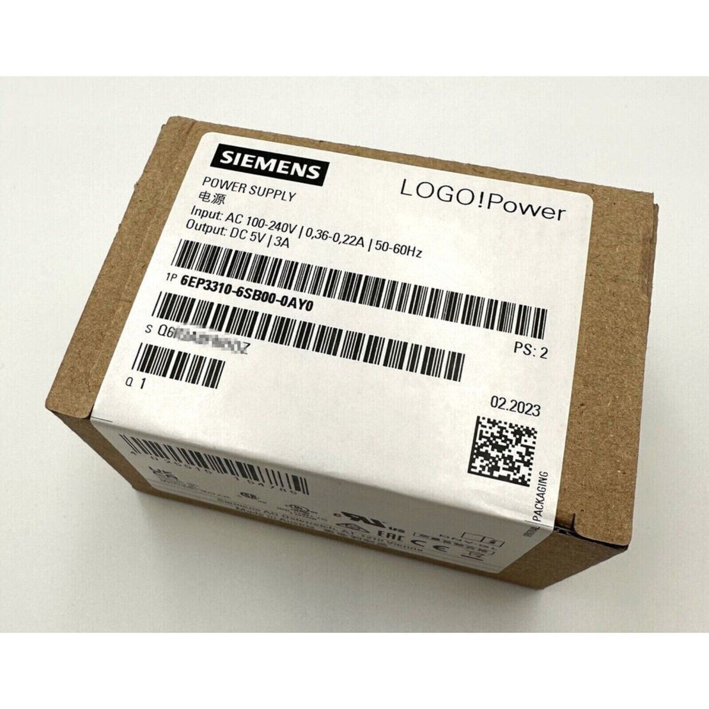 Siemens LOGO! Power Supply 6EP3310-6SB00-0AY0, Industrial Automation Component