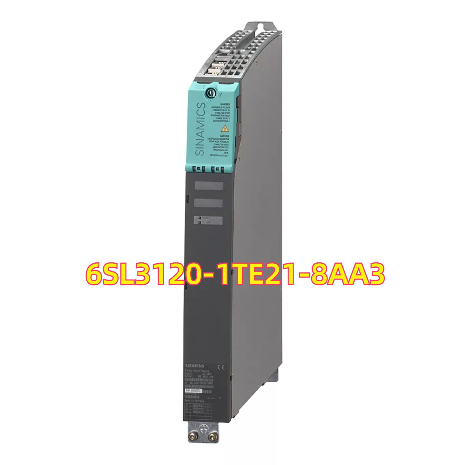 Siemens SINAMICS S120 Double Motor Drive, model 6SL3120-1TE21-8AA3, industrial automation part.