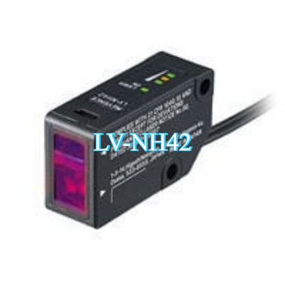 Keyence LV-NH42 Laser Sensor, black rectangular device with red light, industrial automation part.