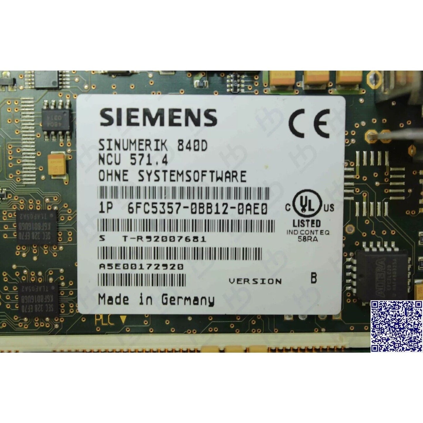 Siemens SINUMERIK 840D/DE NCU 571.4 PLC module 6FC5357-0BB12-0AE0, Made in Germany.