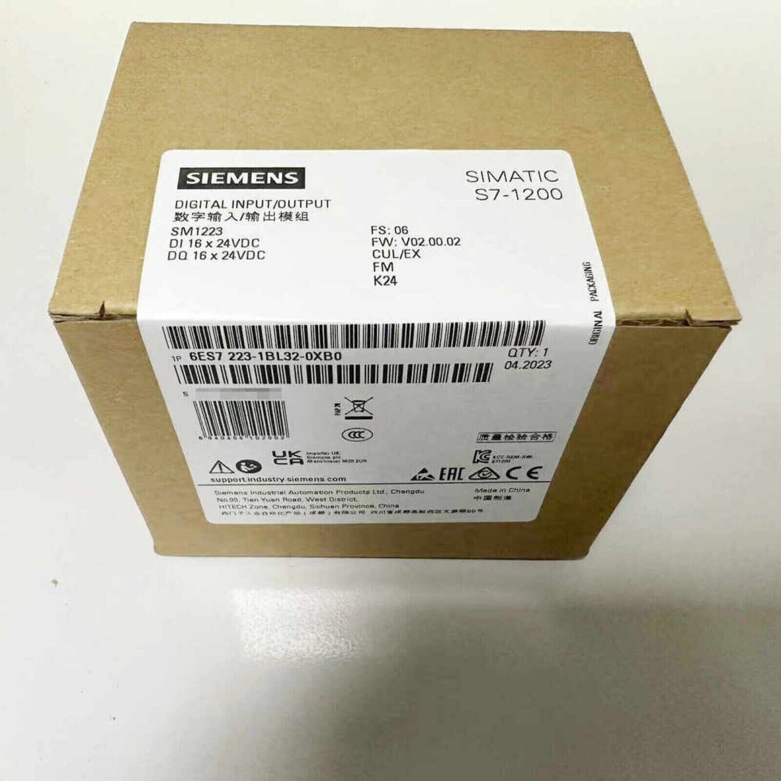 Siemens SIMATIC S7-1200 SM 1223 Digital I/O module box, industrial automation part, 6ES7223-1BL32-0XB0