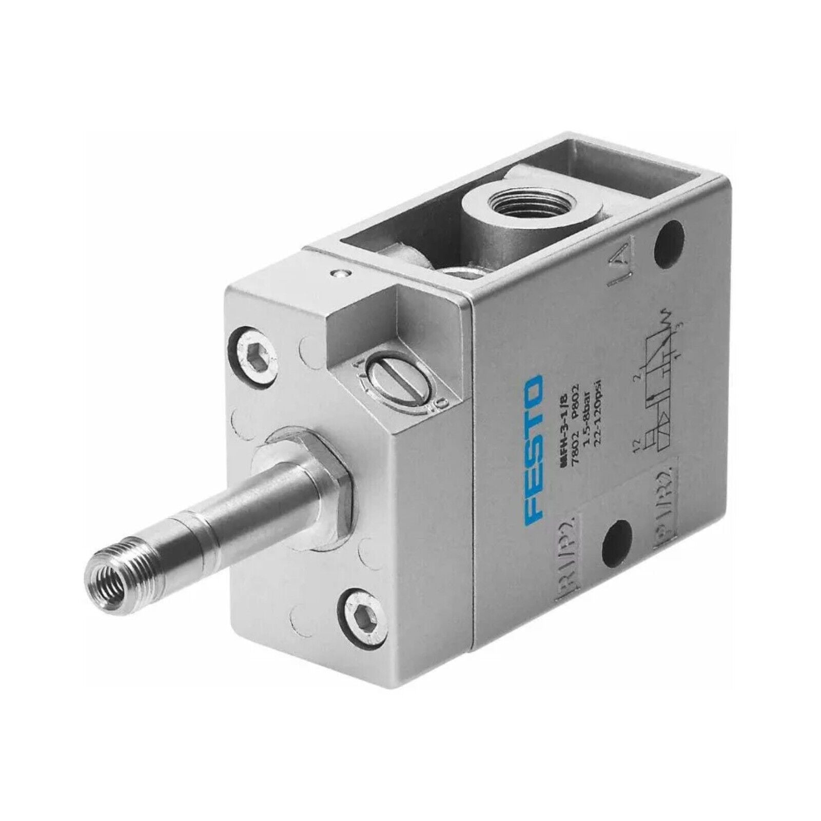Festo MFH-3-1/8-S air solenoid valve, industrial automation part, pneumatic component for control systems