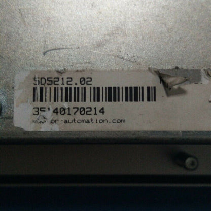 B&R 5D5212.02 Power Panel label with barcode and serial number, used industrial automation part, automation.com