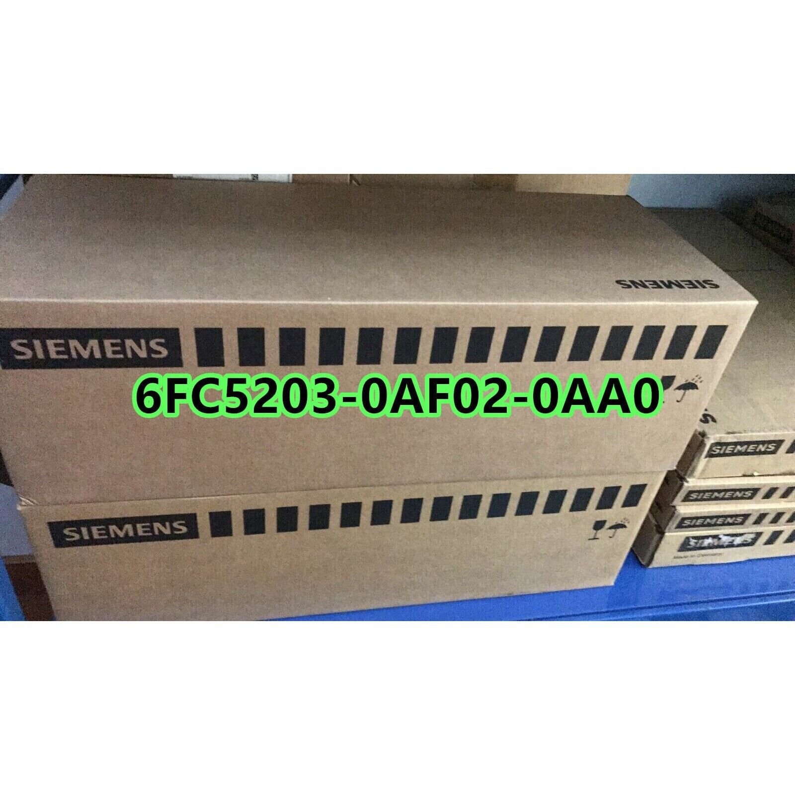 Siemens 6FC5203-0AF02-0AA0 industrial automation equipment packaging, cardboard box with product information
