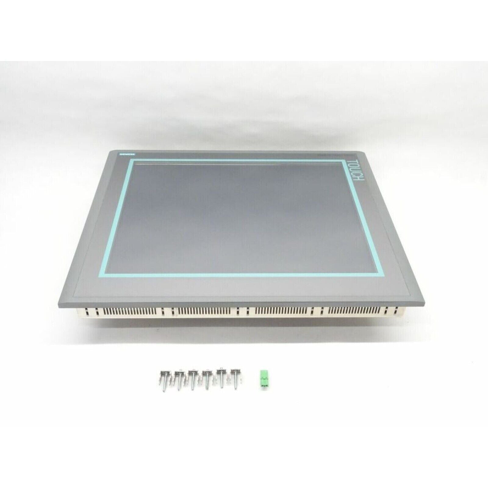 Siemens SIMATIC HMI Basic Panel, gray touch screen display with 'TOUCH' label.