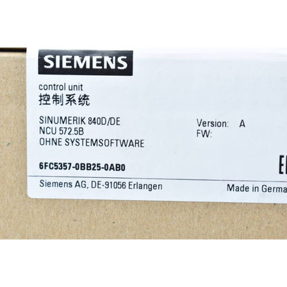 Siemens SINUMERIK 840D/DE CNC control unit, 6FC5357-0BB25-0AB0, Made in Germany.