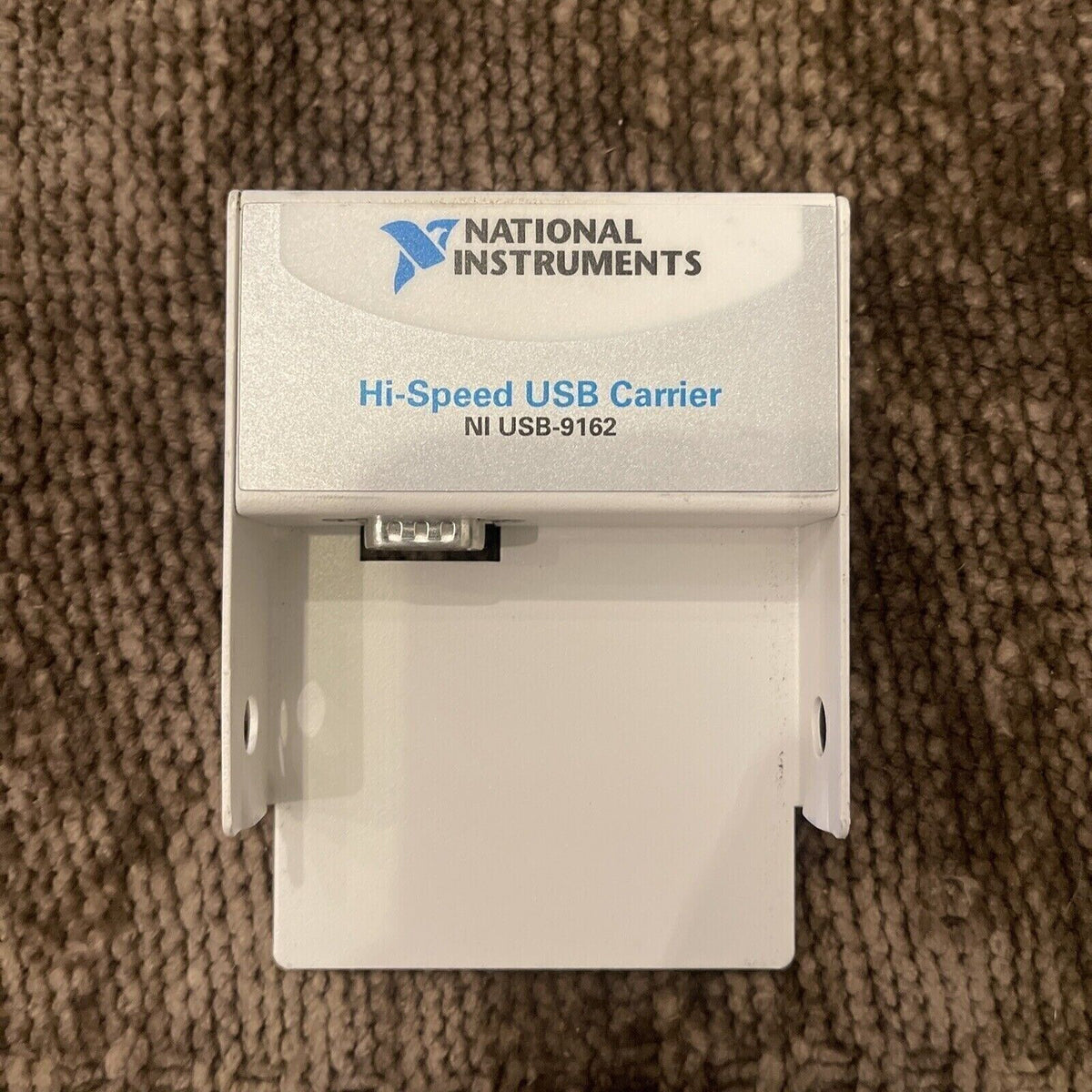 National Instruments USB-9162 Hi-Speed USB Carrier, white chassis with the NI logo, industrial automation interface device