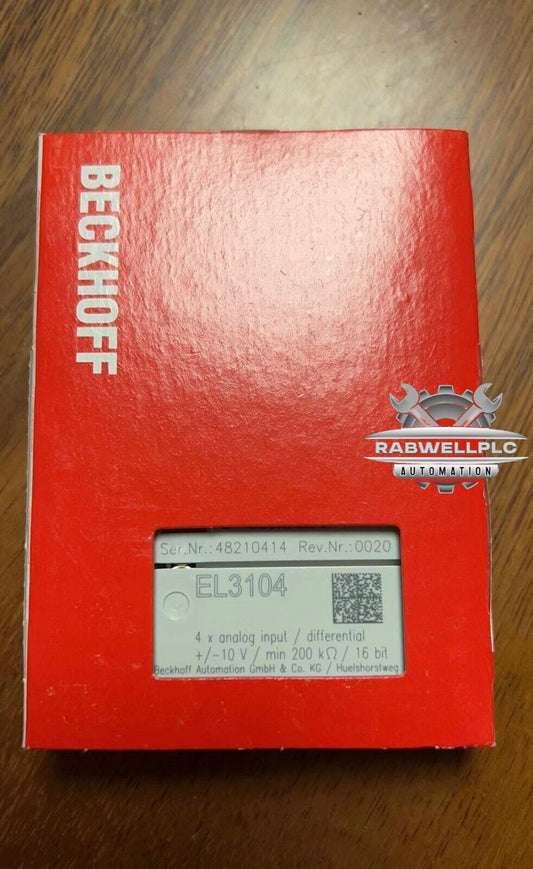 NEW BECKHOFF EL3104 PLC MODULE EL3104 EXPEDITED SHIPPING