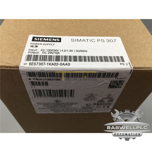 1PCS Unopened Siemens 6ES7307-1KA02-0AA0 6ES7 307-1KA02-0AA0 Supply Module New