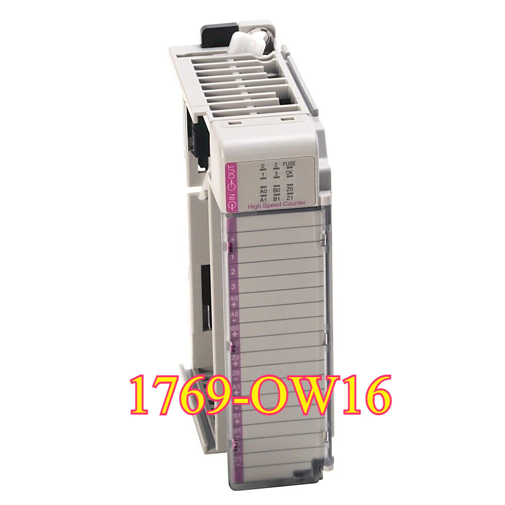 Allen-Bradley 1769-OW16 CompactLogix Relay Output Module. High-density switching capabilities, AC and DC voltage supported.