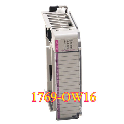 Allen-Bradley 1769-OW16 CompactLogix Relay Output Module. High-density switching capabilities, AC and DC voltage supported.