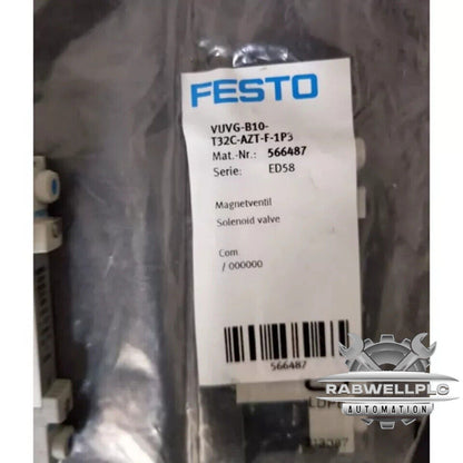 New FESTO VUVG-B10-T32C-AZT-F-1P3 566487 Solenoid Valve