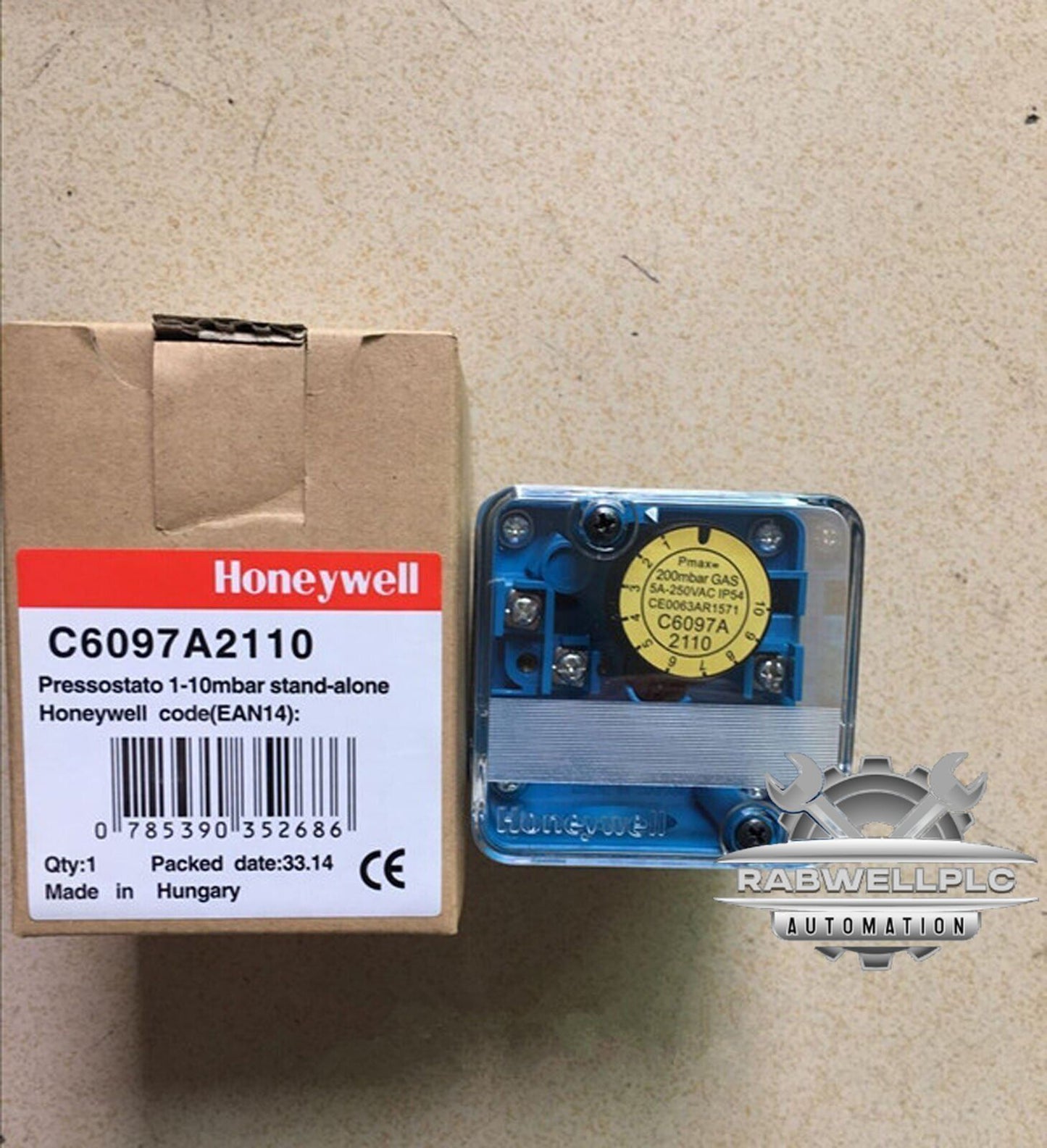 Honeywell New Pressure Switch C6097A2110 One Year Warranty