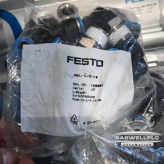 10PCS New Festo QSL-1/2-10 190661 Push-in L-fitting