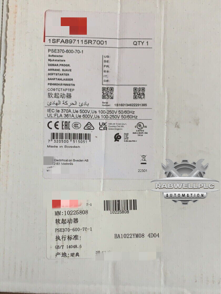 PSE370-600-70-1 NEW ABB Inverter PSE370-600-70-1 Brand New Fast Shipping 1pcs