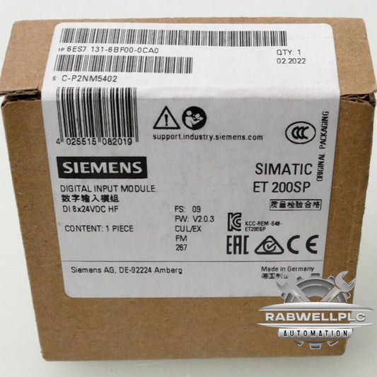 New Siemens 6ES7 131-6BF00-0CA0 6ES7131-6BF00-0CA0 ET 200SP digital input module