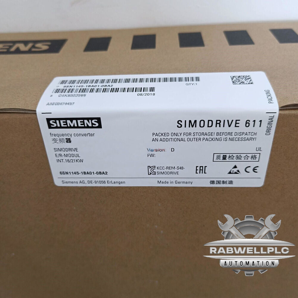 6SN1145-1BA01-0BA2 NEW SIEMENS SIMODRIVE 611 Power Module 6SN1 145-1BA01-0BA2