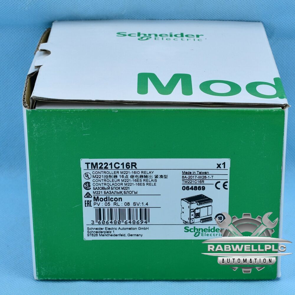 One Schneider TM221C16R PLC Module Expedited Shipping New In Box