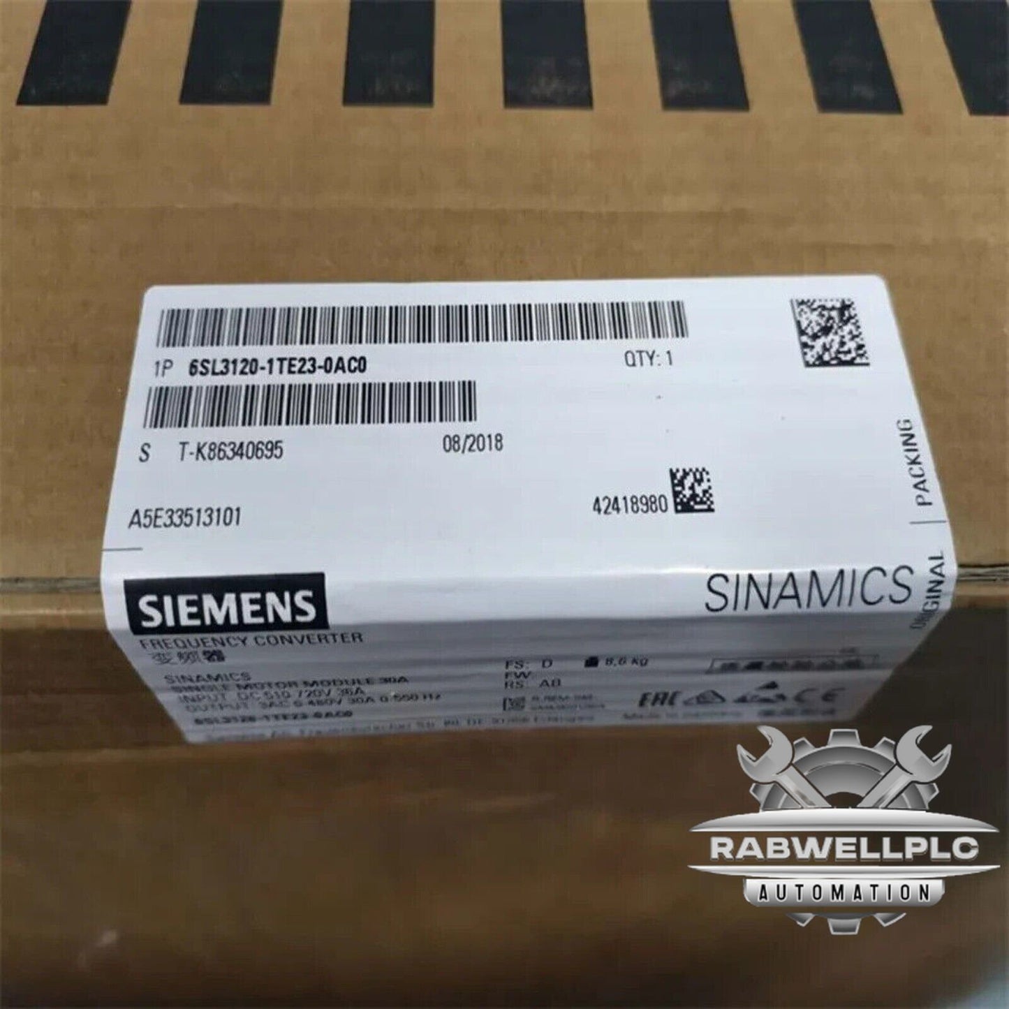 6SL3120-1TE23-0AC0 New IN STOCK Siemens S120 Motor Module shipping by DHL/UPS