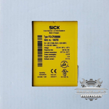 New SICK FX3-CPU000000 FX3CPU000000 1043783 Safety Photoelectric Proximity