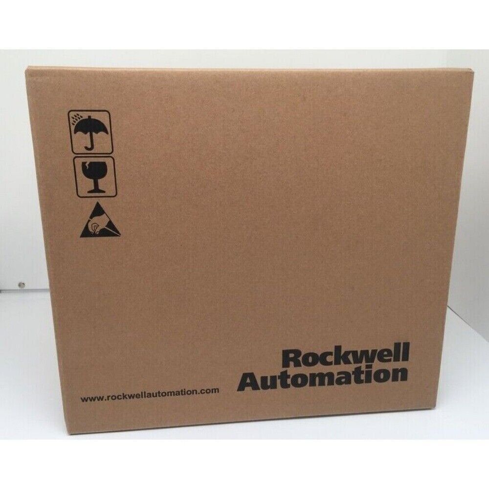 Rockwell Automation packaging box for Allen-Bradley 20AD022A3AYNADG1 AC Drive, brown cardboard.