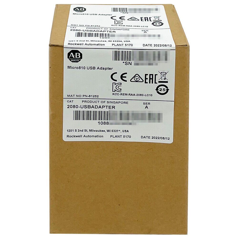 Allen-Bradley 2080-USBADAPTER PLC Programming USB Adapter box, new in box.