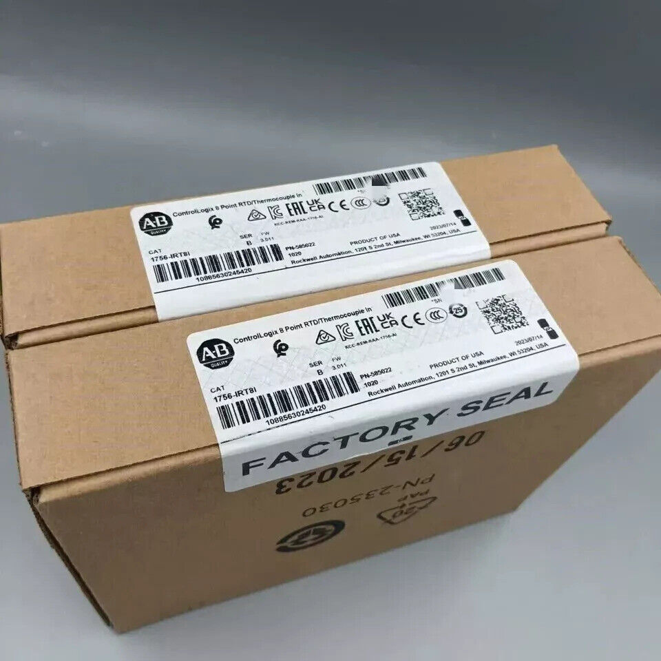 Allen-Bradley 1756-IRT8I ControlLogix RTD/Thermocouple module boxes, factory sealed, new in box