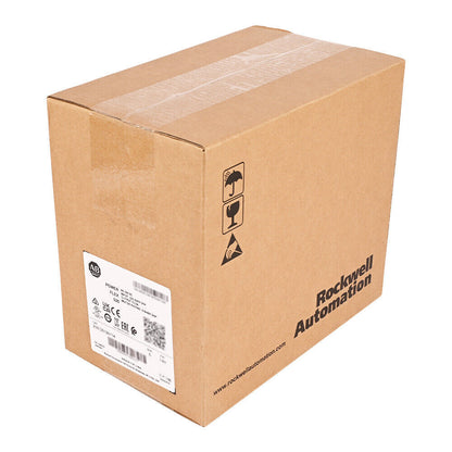 Allen-Bradley PowerFlex 525 AC Drive in shipping box, 5.5kW 7.5Hp, Ethernet/IP, industrial automation parts.