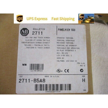 Allen-Bradley PanelView 550 HMI 2711-B5A8, Keypad Touchscreen, Fast Shipping