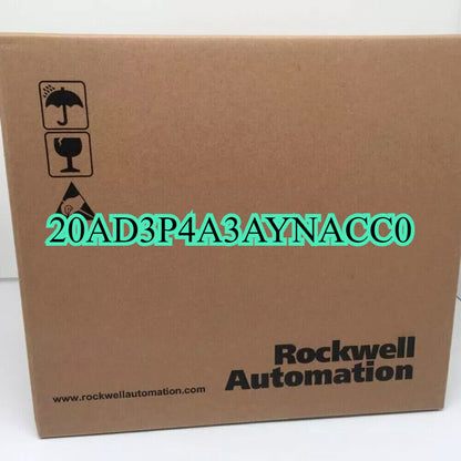 Allen-Bradley PowerFlex 70 AC Drive box with product code 20AD3P4A3AYNACC0, industrial automation equipment.