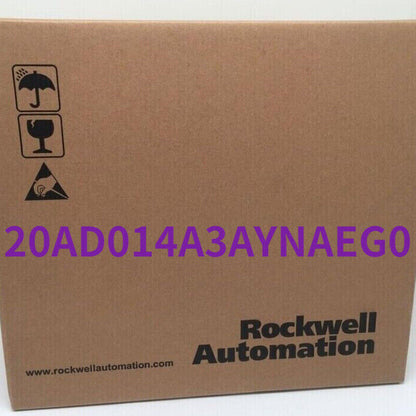 Allen-Bradley PowerFlex 70 AC Drive box with 20AD014A3AYNAEG0 model number, Rockwell Automation.