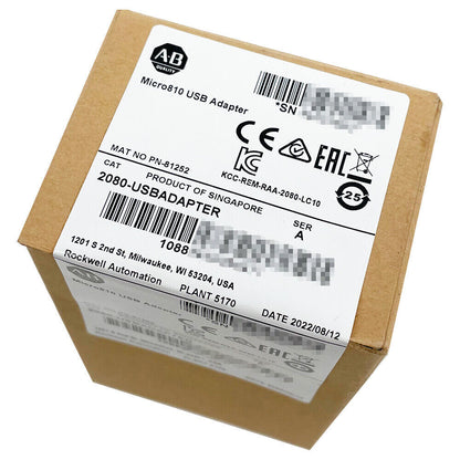 Allen-Bradley 2080-USBADAPTER PLC Programming USB Adapter in original packaging, product of Singapore. New in box.