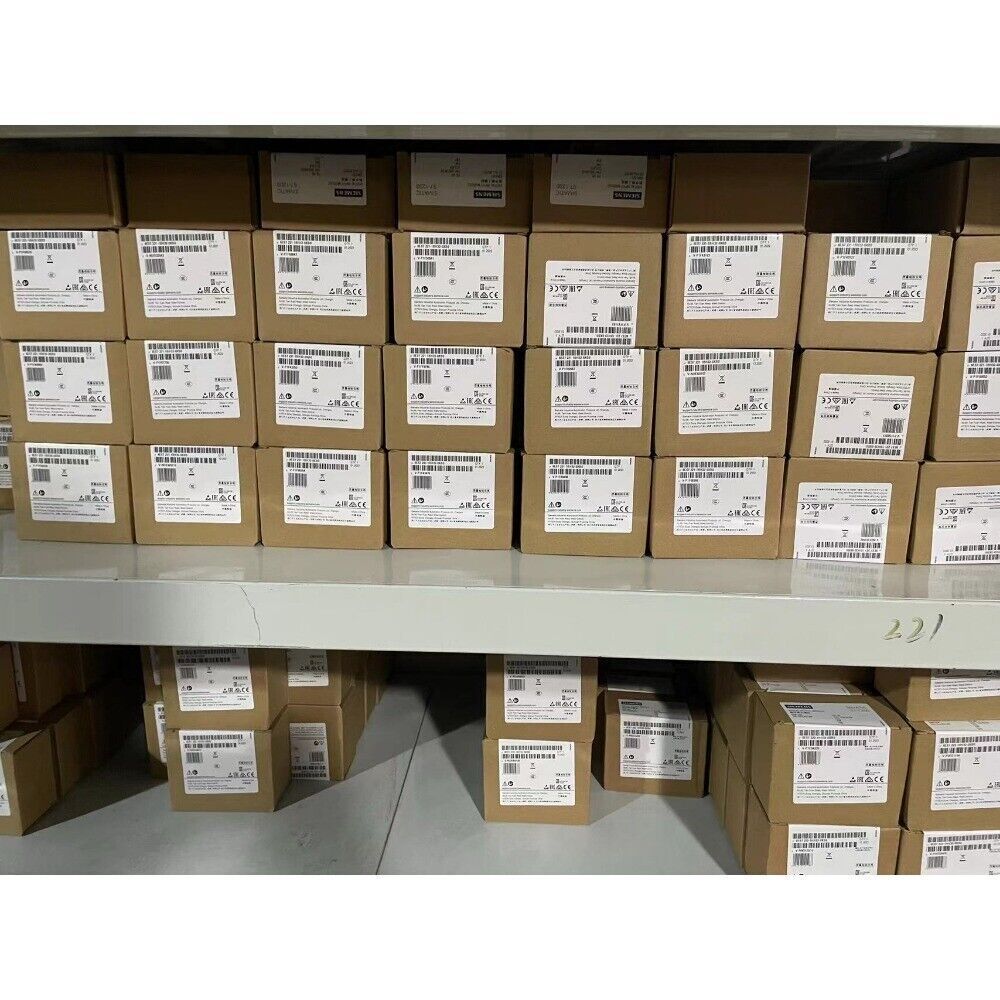 Allen-Bradley 1756-M08SE ControlLogix Interface Modules in boxes, stacked on shelves, new in box.